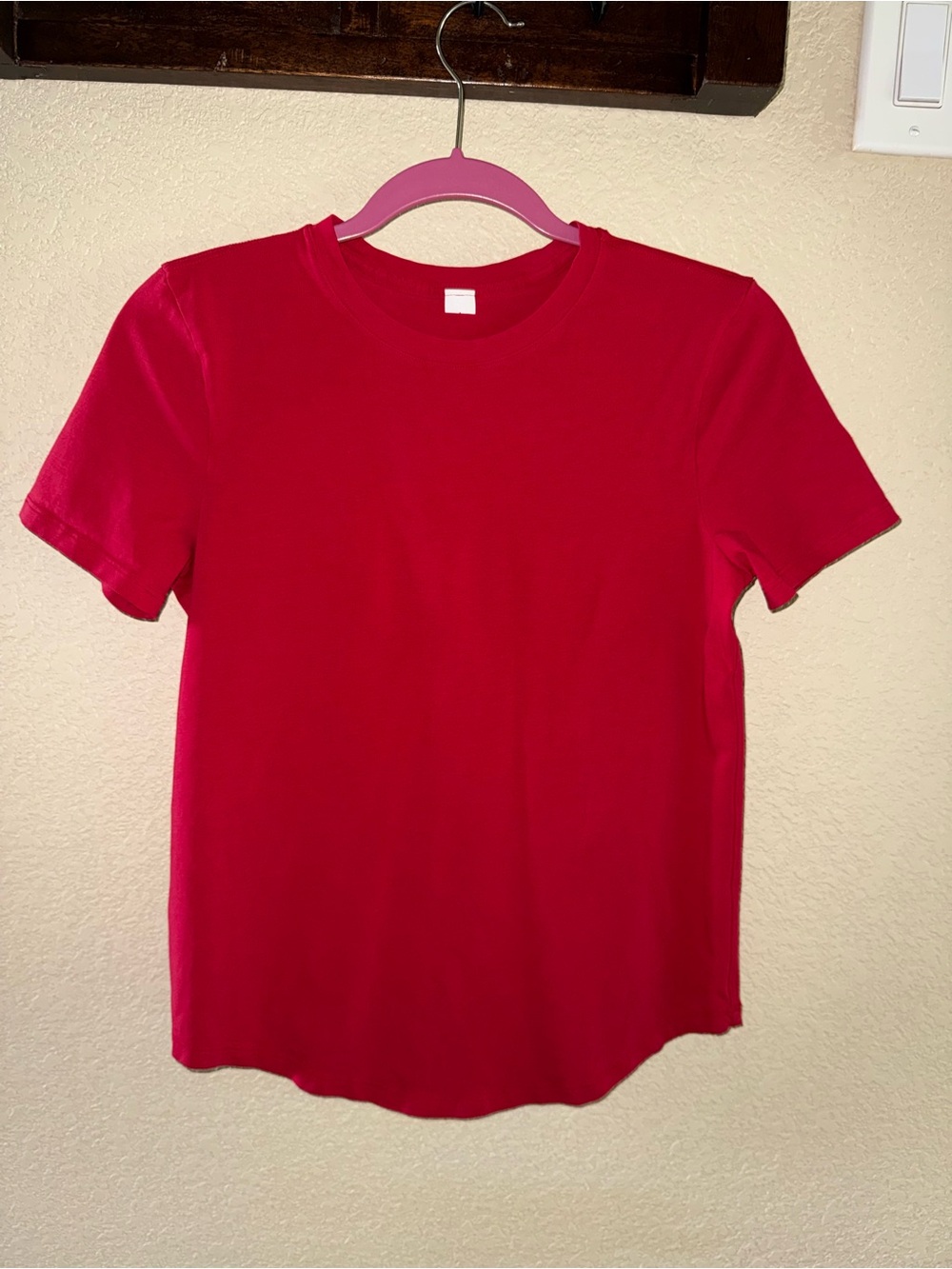 lululemon athletica Love Curved-Hem Crewneck T-Shirt in Dark Red